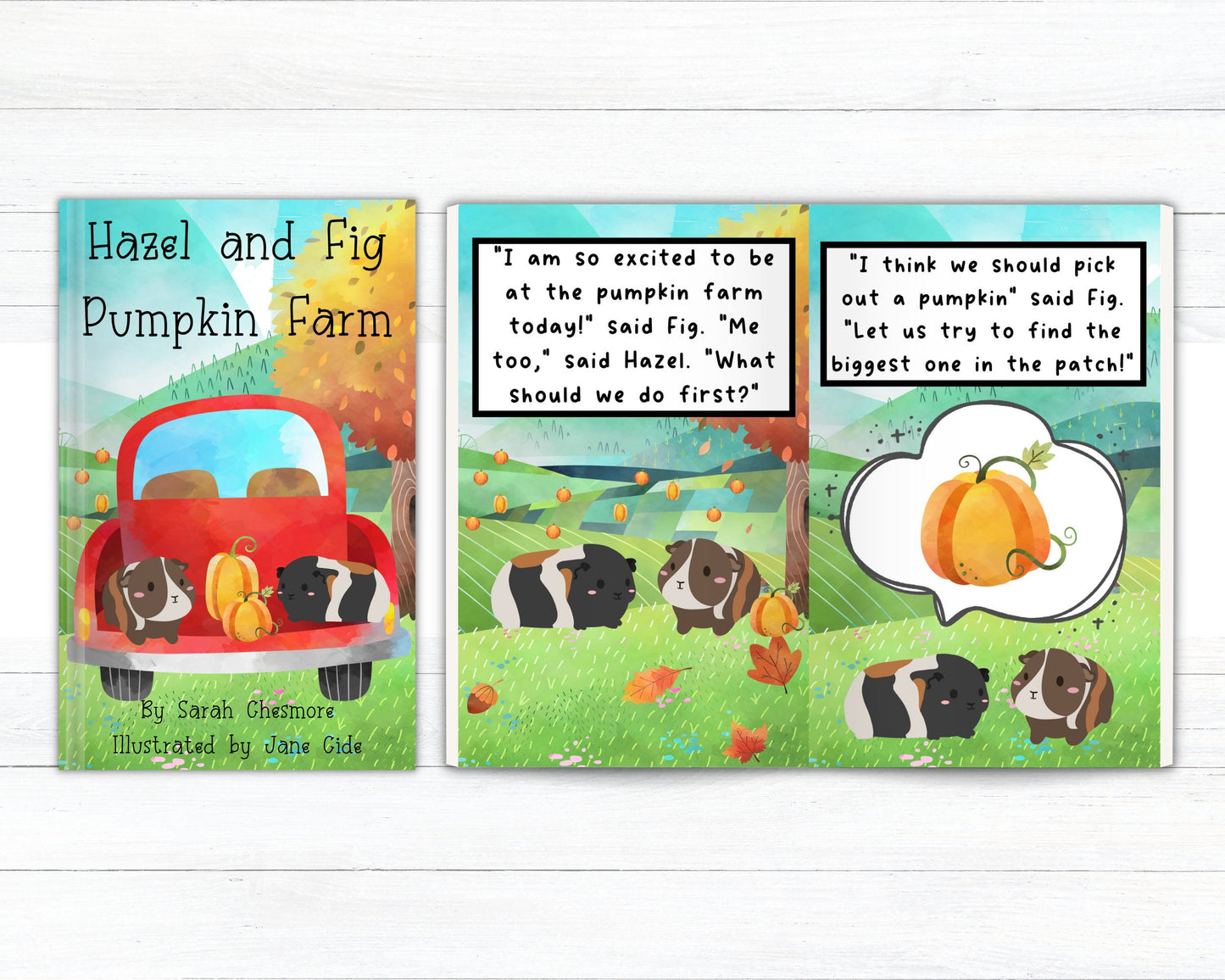 Hazel & Fig Pumpkin Farm- children's book, guinea pig book, story book, pumpkin patch book