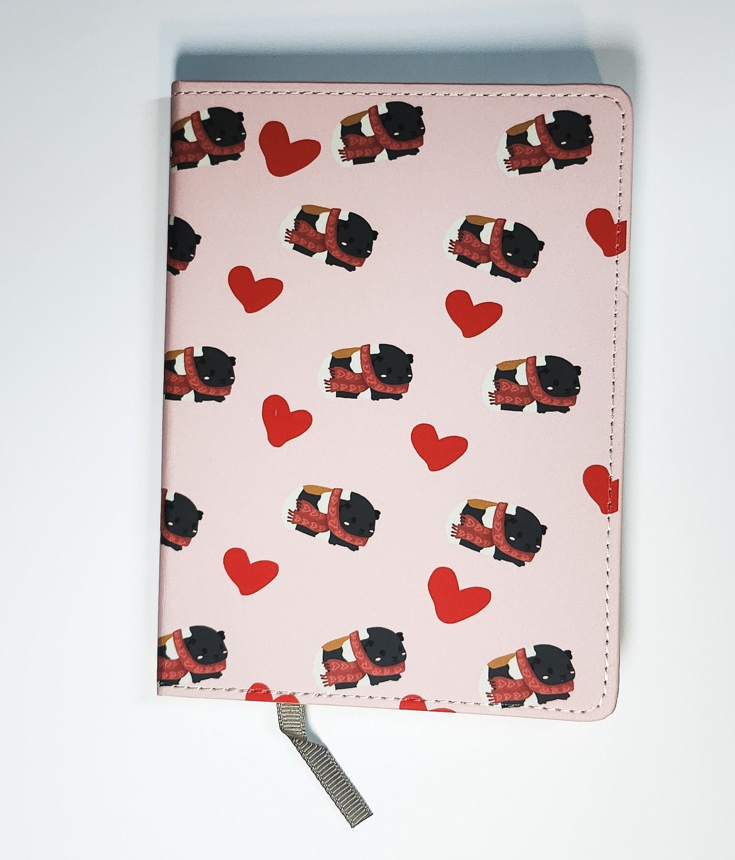 Guinea Pig Heart Journal- heart notebook, valentine's notebook, guinea pig notebook, A6 notebook, guinea pig A6 notebook and pen set