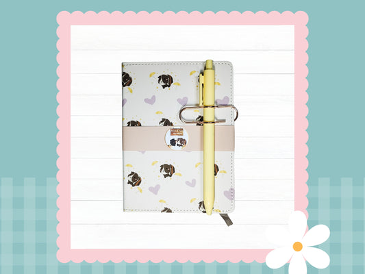 Guinea Pig Umbrella Journal- umbrella notebook, spring notebook, guinea pig notebook, A6 notebook, guinea pig A6 notebook and pen set