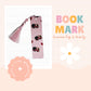 Guinea Pig & Hearts Bookmark- guinea pig bookmark, heart bookmark, guinea pig love, valentine's bookmark, pink guinea pig bookmark, hearts