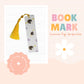 Guinea Pig Umbrella Bookmark- guinea pig bookmark, umbrella bookmark, guinea pig tassel bookmark, spring bookmark, yellow bookmark