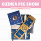 Guinea Pig Picnic Journal, Bookmark and Sticker Set- snow notebook, snow bookmark, guinea pig notebook, A6 notebook, snowflake sticker