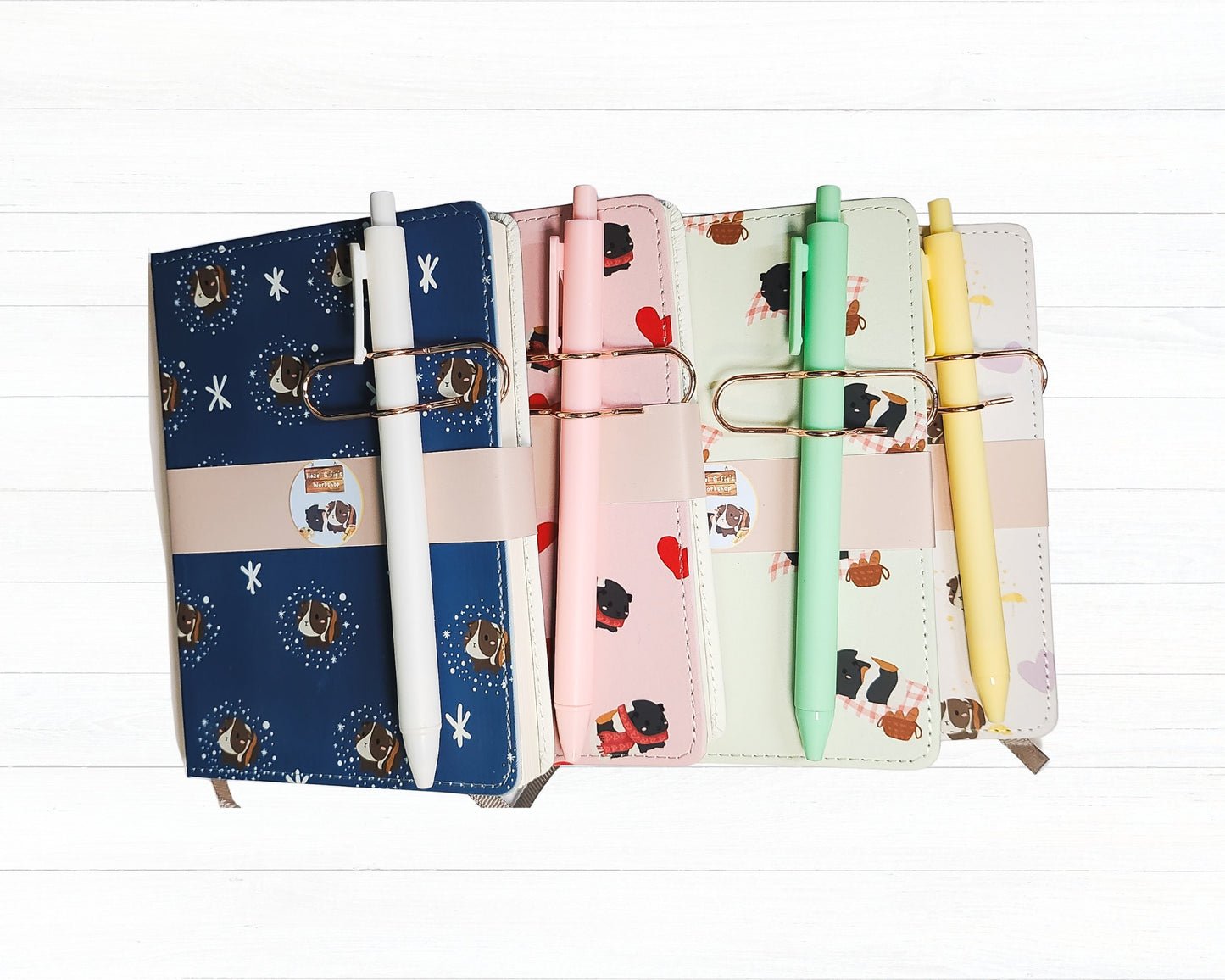 Guinea Pig Journal Complete Set- notebook, winter notebook, guinea pig notebook, A6 notebook, guinea pig A6 notebook and pen set, guinea pig