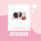 Guinea Pig Picnic Sticker- summer sticker, picnic sticker, guinea pig lovers, spring guinea pig sticker, new picnic basket sticker